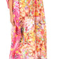 Sakkas Yeni Women's Short Sleeve V-neck Summer Floral Long Caftan Dress Cover-up