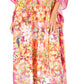 Sakkas Yeni Women's Short Sleeve V-neck Summer Floral Long Caftan Dress Cover-up