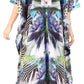 Sakkas Yeni Women's Short Sleeve V-neck Summer Floral Long Caftan Dress Cover-up