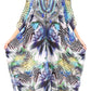 Sakkas Yeni Women's Short Sleeve V-neck Summer Floral Long Caftan Dress Cover-up