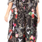 Sakkas Yeni Women's Short Sleeve V-neck Summer Floral Long Caftan Dress Cover-up