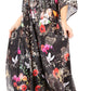 Sakkas Yeni Women's Short Sleeve V-neck Summer Floral Long Caftan Dress Cover-up