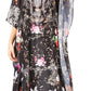 Sakkas Yeni Women's Short Sleeve V-neck Summer Floral Long Caftan Dress Cover-up