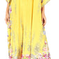 Sakkas Yeni Women's Short Sleeve V-neck Summer Floral Long Caftan Dress Cover-up