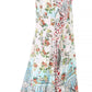 Sakkas Yeni Women's Short Sleeve V-neck Summer Floral Long Caftan Dress Cover-up
