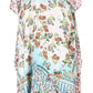 Sakkas Yeni Women's Short Sleeve V-neck Summer Floral Long Caftan Dress Cover-up
