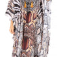 Sakkas Yeni Women's Short Sleeve V-neck Summer Floral Long Caftan Dress Cover-up