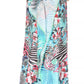 Sakkas Yeni Women's Short Sleeve V-neck Summer Floral Long Caftan Dress Cover-up