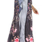 Sakkas Yeni Women's Short Sleeve V-neck Summer Floral Long Caftan Dress Cover-up
