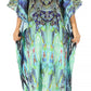 Sakkas Yeni Women's Short Sleeve V-neck Summer Floral Long Caftan Dress Cover-up