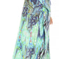 Sakkas Yeni Women's Short Sleeve V-neck Summer Floral Long Caftan Dress Cover-up