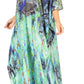 Sakkas Yeni Women's Short Sleeve V-neck Summer Floral Long Caftan Dress Cover-up