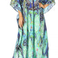 Sakkas Yeni Women's Short Sleeve V-neck Summer Floral Long Caftan Dress Cover-up