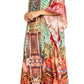 Sakkas Yeni Women's Short Sleeve V-neck Summer Floral Long Caftan Dress Cover-up