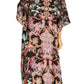Sakkas Yeni Women's Short Sleeve V-neck Summer Floral Long Caftan Dress Cover-up