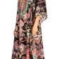 Sakkas Yeni Women's Short Sleeve V-neck Summer Floral Long Caftan Dress Cover-up