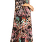 Sakkas Yeni Women's Short Sleeve V-neck Summer Floral Long Caftan Dress Cover-up