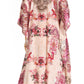Sakkas Yeni Women's Short Sleeve V-neck Summer Floral Long Caftan Dress Cover-up