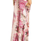 Sakkas Yeni Women's Short Sleeve V-neck Summer Floral Long Caftan Dress Cover-up