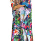 Sakkas Yeni Women's Short Sleeve V-neck Summer Floral Long Caftan Dress Cover-up