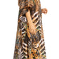 Sakkas Yeni Women's Short Sleeve V-neck Summer Floral Long Caftan Dress Cover-up