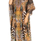 Sakkas Yeni Women's Short Sleeve V-neck Summer Floral Long Caftan Dress Cover-up