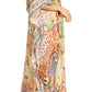 Sakkas Yeni Women's Short Sleeve V-neck Summer Floral Long Caftan Dress Cover-up