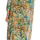 Sakkas Yeni Women's Short Sleeve V-neck Summer Floral Long Caftan Dress Cover-up