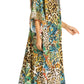 Sakkas Yeni Women's Short Sleeve V-neck Summer Floral Long Caftan Dress Cover-up