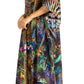 Sakkas Yeni Women's Short Sleeve V-neck Summer Floral Long Caftan Dress Cover-up
