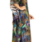 Sakkas Yeni Women's Short Sleeve V-neck Summer Floral Long Caftan Dress Cover-up