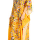 Sakkas Yeni Women's Short Sleeve V-neck Summer Floral Long Caftan Dress Cover-up