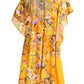 Sakkas Yeni Women's Short Sleeve V-neck Summer Floral Long Caftan Dress Cover-up