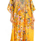 Sakkas Yeni Women's Short Sleeve V-neck Summer Floral Long Caftan Dress Cover-up