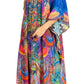 Sakkas Yeni Women's Short Sleeve V-neck Summer Floral Long Caftan Dress Cover-up
