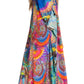 Sakkas Yeni Women's Short Sleeve V-neck Summer Floral Long Caftan Dress Cover-up
