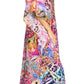 Sakkas Yeni Women's Short Sleeve V-neck Summer Floral Long Caftan Dress Cover-up