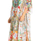 Sakkas Yeni Women's Short Sleeve V-neck Summer Floral Long Caftan Dress Cover-up