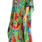 Sakkas Yeni Women's Short Sleeve V-neck Summer Floral Long Caftan Dress Cover-up