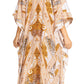 Sakkas Yeni Women's Short Sleeve V-neck Summer Floral Long Caftan Dress Cover-up