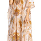 Sakkas Yeni Women's Short Sleeve V-neck Summer Floral Long Caftan Dress Cover-up