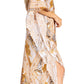 Sakkas Yeni Women's Short Sleeve V-neck Summer Floral Long Caftan Dress Cover-up