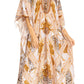 Sakkas Yeni Women's Short Sleeve V-neck Summer Floral Long Caftan Dress Cover-up
