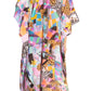 Sakkas Yeni Women's Short Sleeve V-neck Summer Floral Long Caftan Dress Cover-up