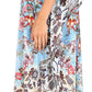 Sakkas Yeni Women's Short Sleeve V-neck Summer Floral Long Caftan Dress Cover-up