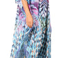 Sakkas Yeni Women's Short Sleeve V-neck Summer Floral Long Caftan Dress Cover-up