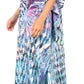 Sakkas Yeni Women's Short Sleeve V-neck Summer Floral Long Caftan Dress Cover-up