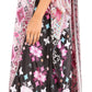Sakkas Yeni Women's Short Sleeve V-neck Summer Floral Long Caftan Dress Cover-up