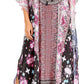 Sakkas Yeni Women's Short Sleeve V-neck Summer Floral Long Caftan Dress Cover-up