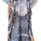 Sakkas Yeni Women's Short Sleeve V-neck Summer Floral Long Caftan Dress Cover-up